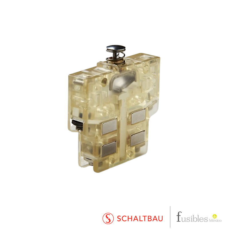 S820 b7 L Schaltbau Interruptor de acción rápida con pulsador, conexiones de tornillo e imanes de soplado
