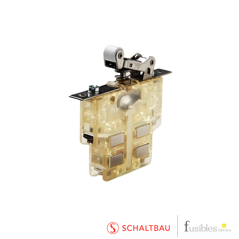 S820 a7 L Schaltbau Interruptor de acción rápida con con palanca de rodillo, conexiones de tornillo e imanes de soplado.