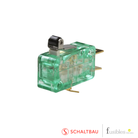 S840 v20 Schaltbau Interruptor de acción rápida S840 con palanca de rodillo y conexiones para enchufe plano.